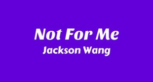 Lyrics of Not For Me Song