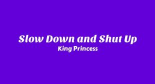 Slow Down and Shut Up Song Lyrics