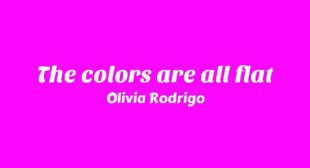 The colors are all flat Lyrics