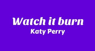 Lyrics of Watch it burn Song
