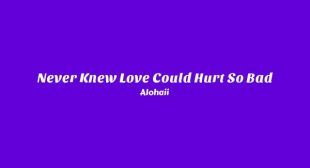 Never Knew Love Could Hurt So Bad Lyrics – Patchwork