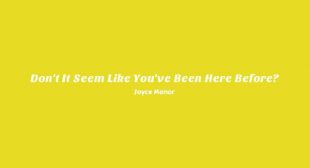 Dont It Seem Like Youve Been Here Before? Lyrics – I Used To Go To This Bar