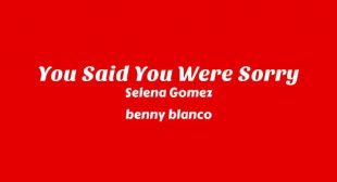You Said You Were Sorry Lyrics – Selena Gomez