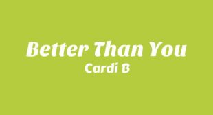 Better Than You Lyrics