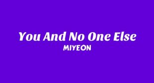 Lyrics of You And No One Else (English Translation) Song